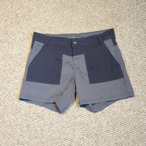 Prana Asha Colorblock Shorts Women 10 Gray Hiking Outdoor Gorpcore Summer